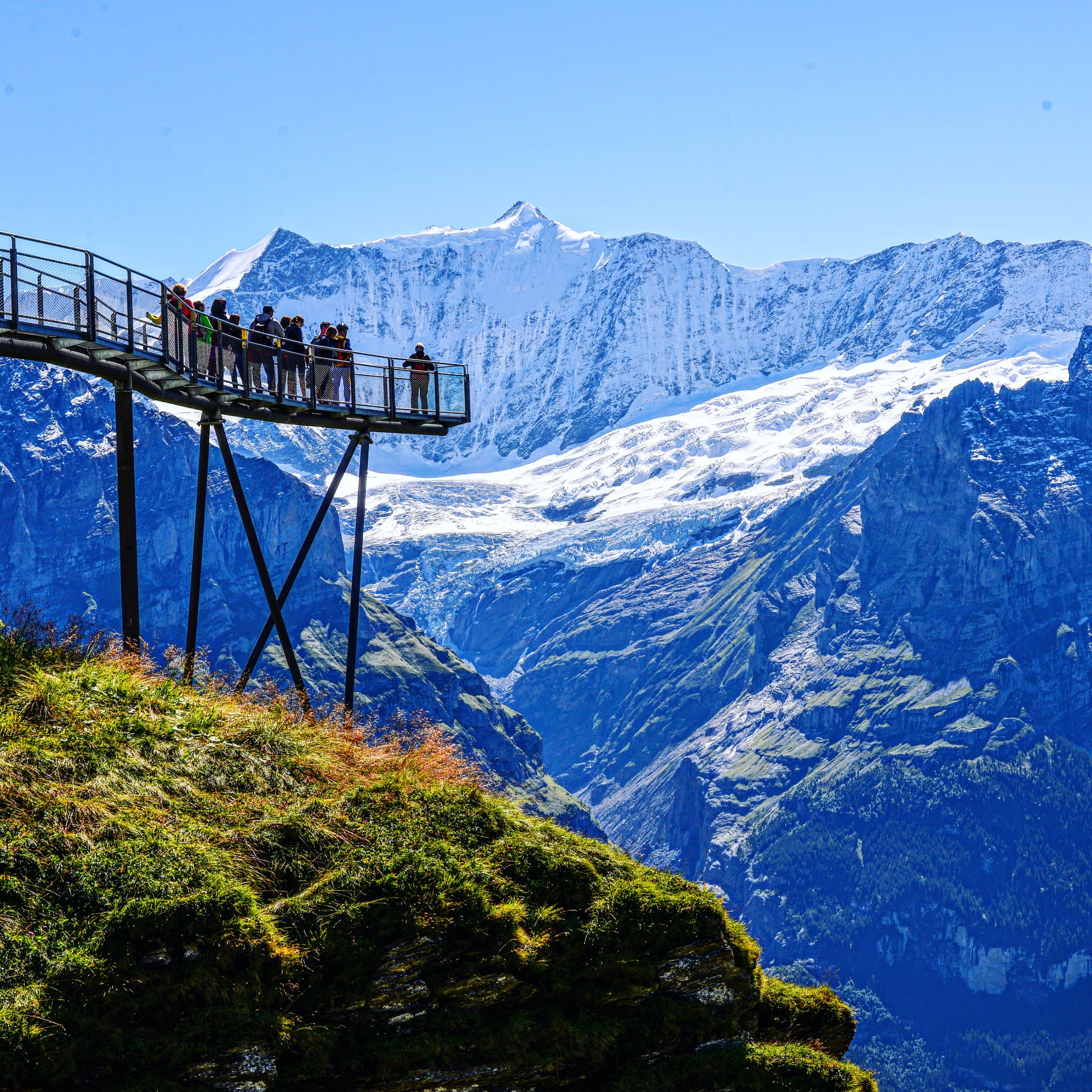 The Cliff Walk above the glacier, Grindelwald First, Switzerland